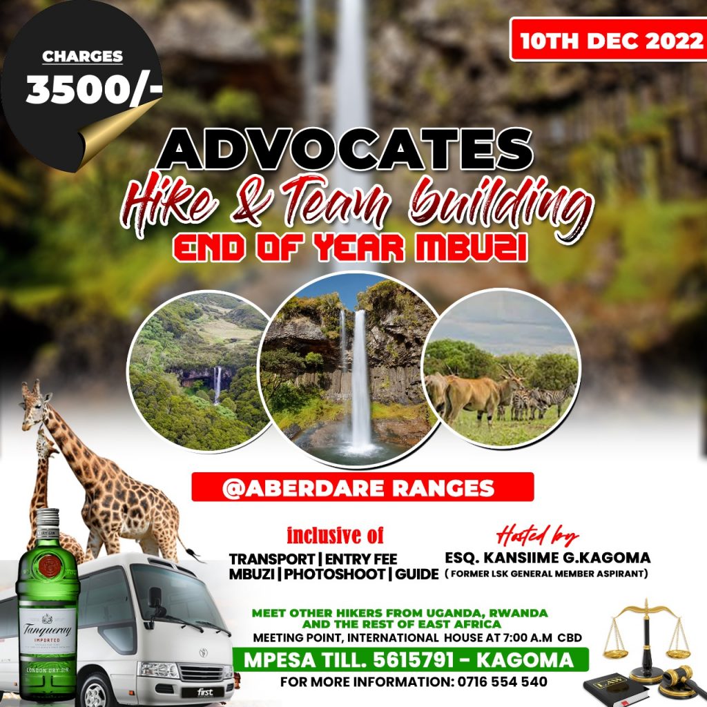 ADVOCATES HIKE & TEAM BUILDING (END OF YEAR MBUZI)